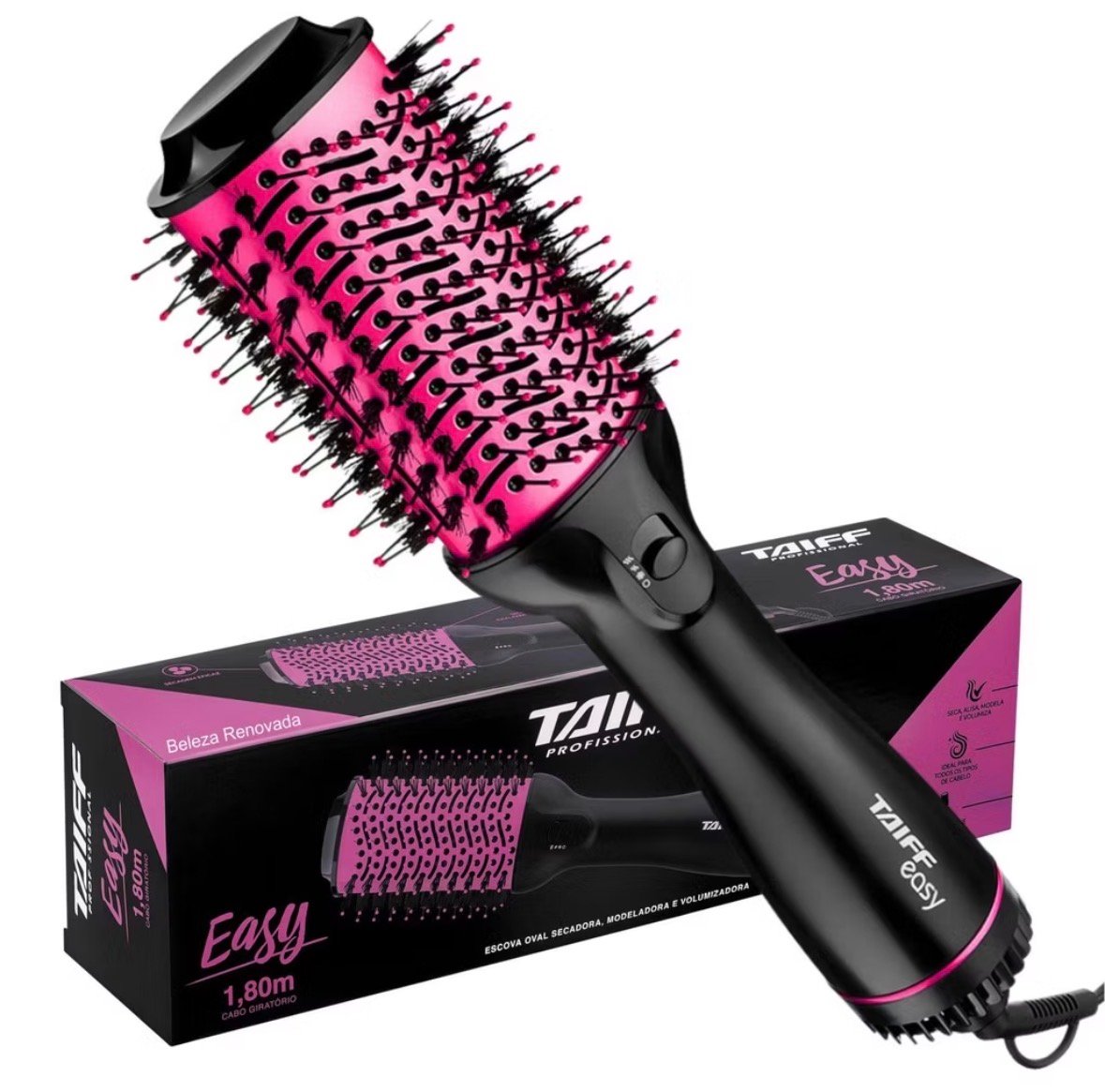 Escova Secadora e Modeladora Taiff Easy Pink
